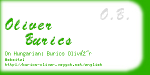 oliver burics business card